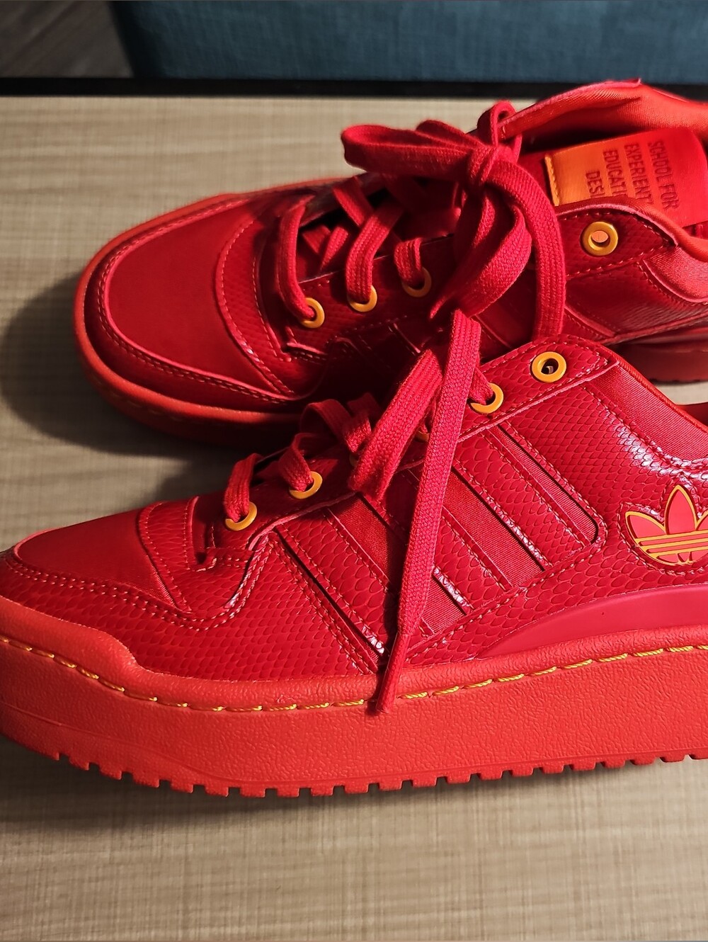 adidas S.E.E.D. x Forum Bold Red Platform Sneakers